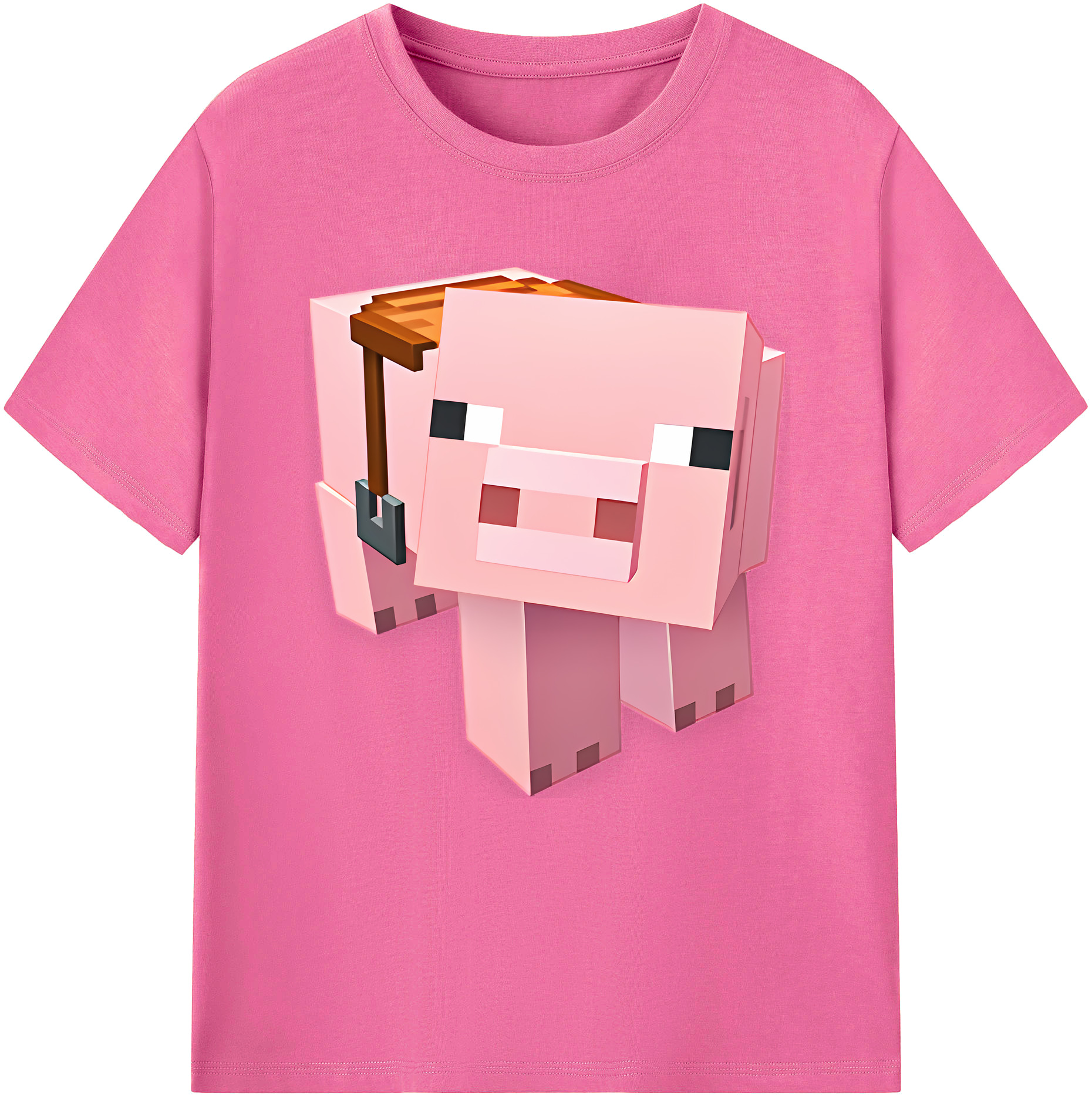 （画像用） マインクラフト ブロックの世界 Minecraft MC Block world レディースカジュアルプリントTシャツ（綿100％）